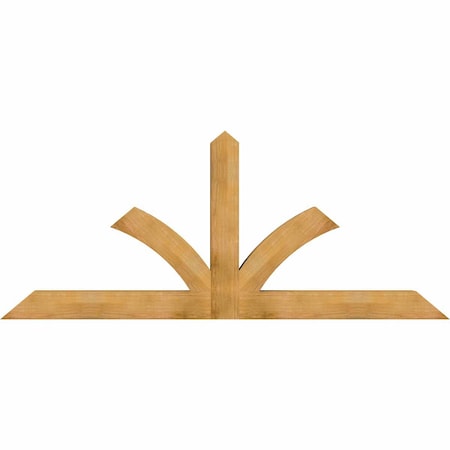 Ekena Millwork Richland Rough Sawn Timber Gable Bracket, Western Red Cedar, 96"W x 40"H x 6"D x 6"F, 10/12 Pitch GBW096X40X0606RIC00RWR